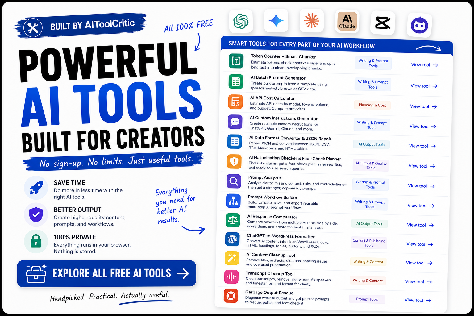 Explore AIToolCritic free AI tools